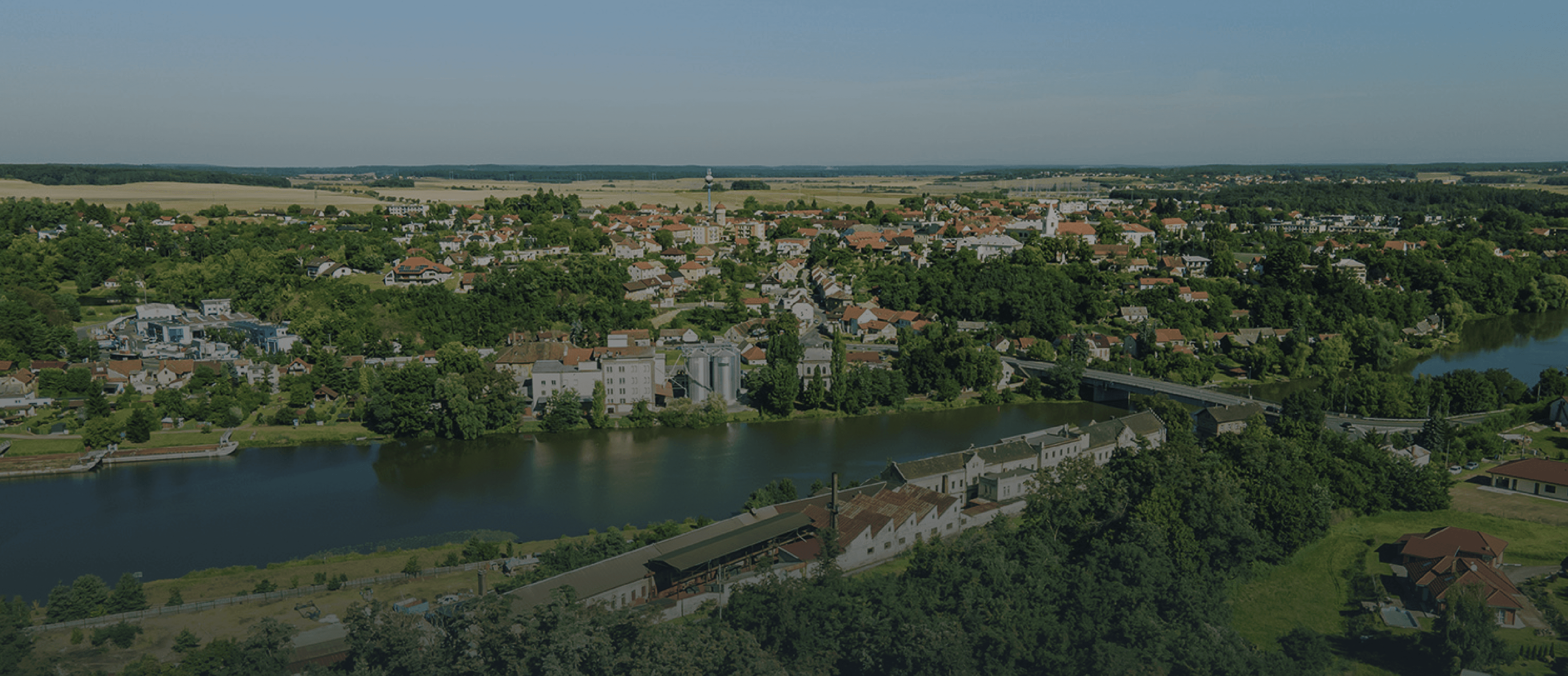 Pohled na město Vinařice